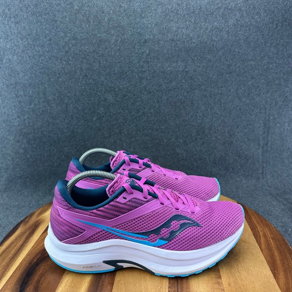 Saucony PWR Run Womens 10 AXON Running Sneakers Purple S10657-130 Shoes